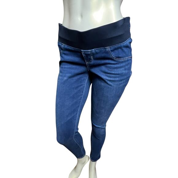 Old Navy Maternity Rockstar Super Skinny Jeans Low Panel Blue Denim - Picture 7 of 15